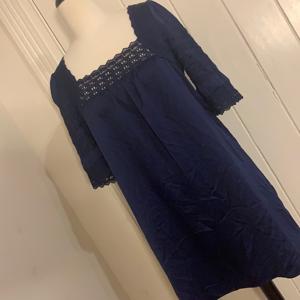 Navy baby doll dress BCBG